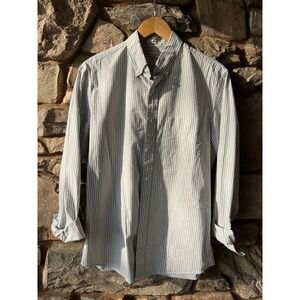 J Crew Slim Untucked Shirt Blue Stripe